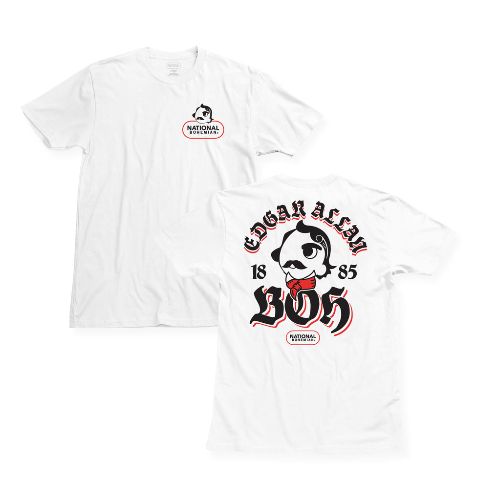 EDGAR ALLAN BOH TEE - WHITE – National Bohemian